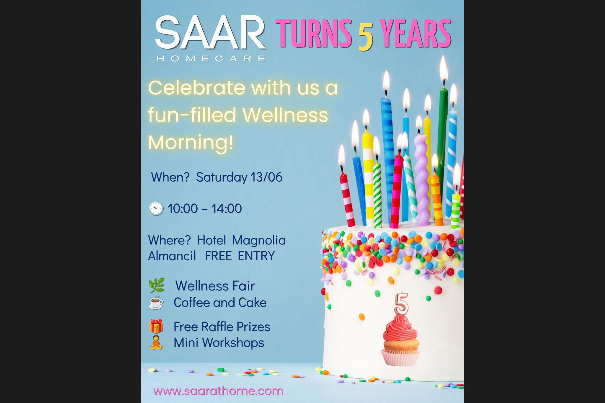 Exhibition At The Saar Homecare Wellness Morning - Saturday 13th June 2026