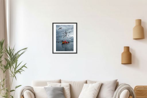 Panic In Alvor - A3 Luster Paper - Framed - 520x420 Black (35% Discount, Free Frame)