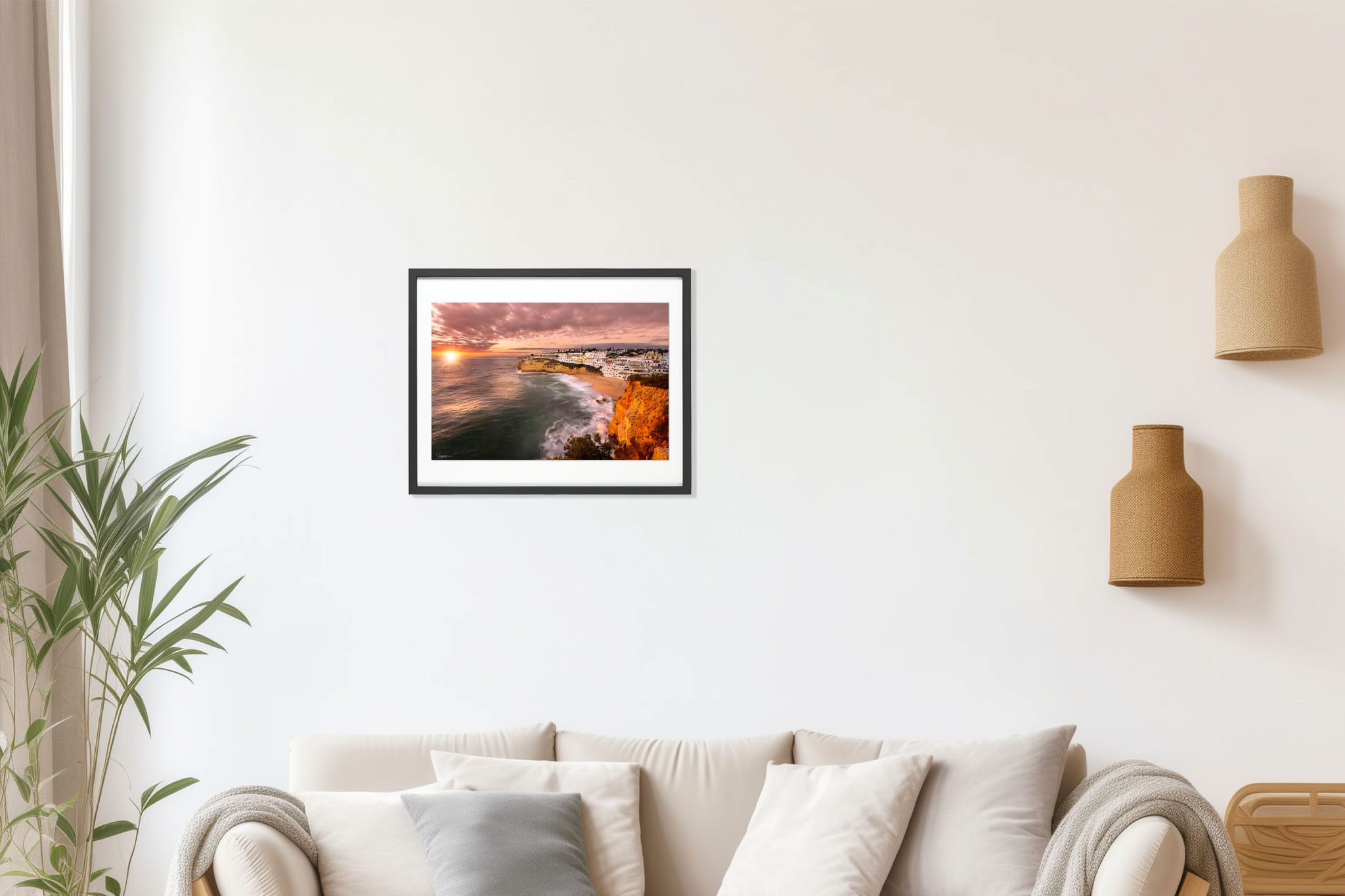 Peaches & Cream - A3 Luster Paper - Framed - 520x420 Black (35% Discount, Free Frame)